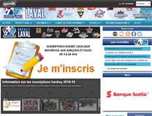 Tablet Screenshot of hockeylaval.com